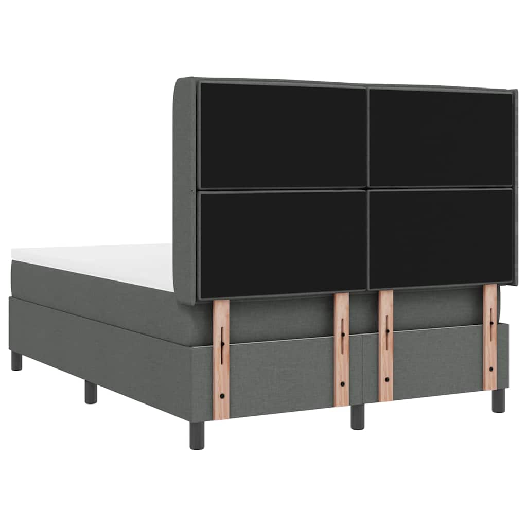 Letto a molle con materasso Grigio scuro 190 x 140 cm Tessuto | homemem39