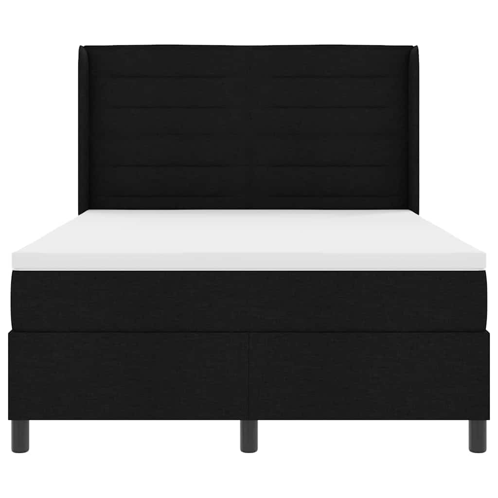Letto a molle con materasso Nero 190 x 140 cm Tessuto | homemem39