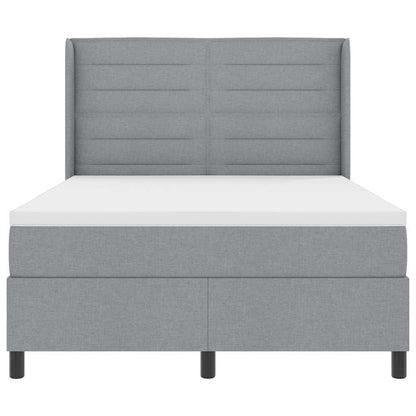 Letto a molle con materasso Grigio chiaro 200 x 140 cm Tessuto | homemem39
