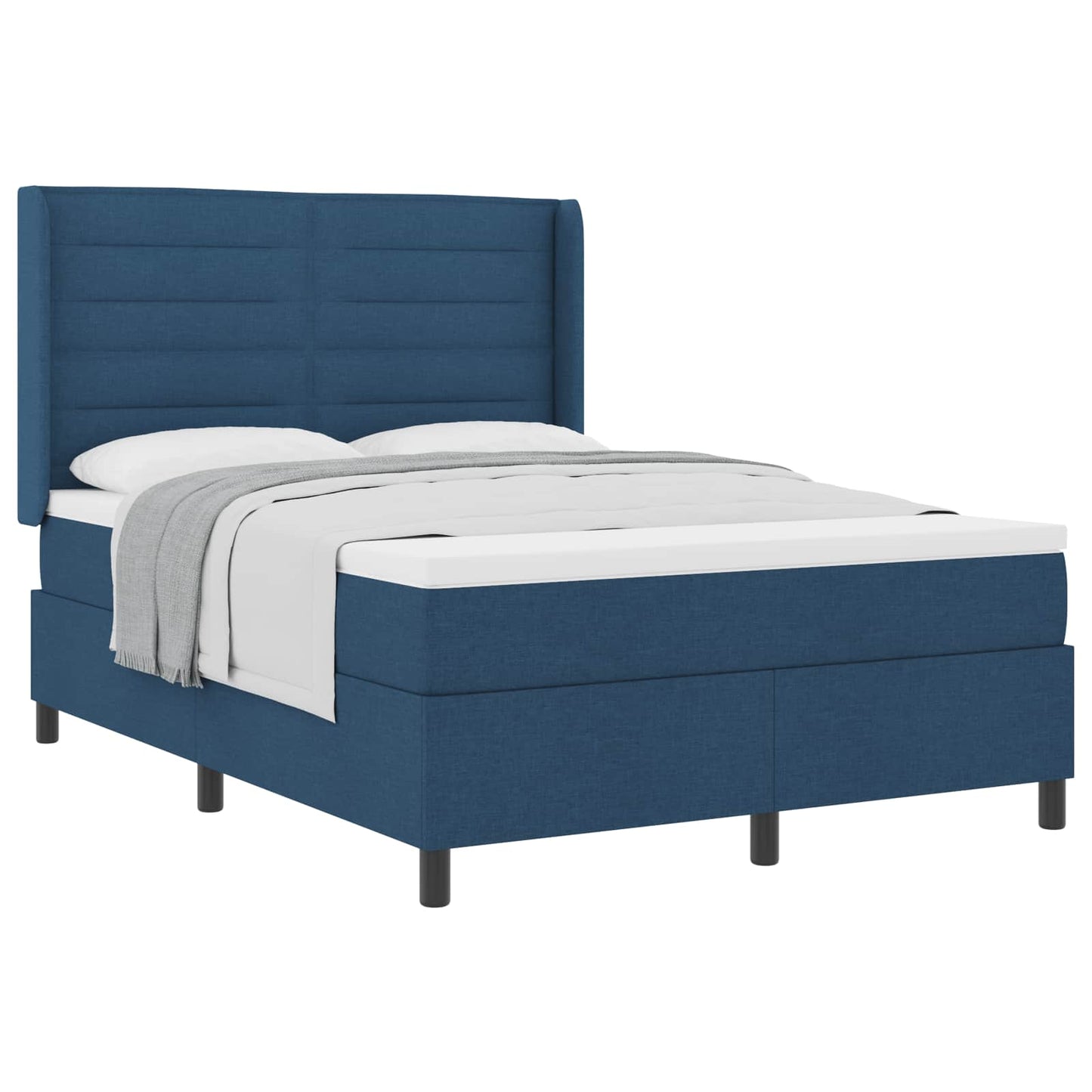 Letto a molle con materasso Blu 200 x 140 cm Tessuto | homemem39