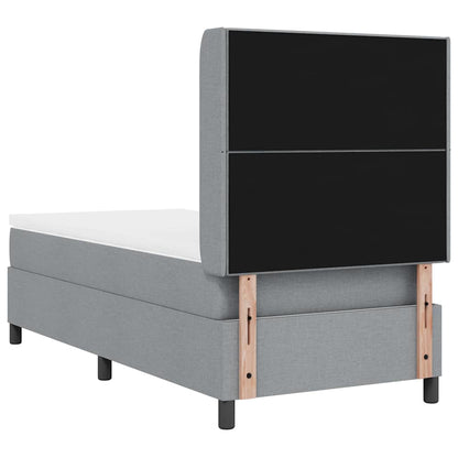 Letto a molle con cuscino Grigio chiaro 200 x 80 cm Tessuto | homemem39