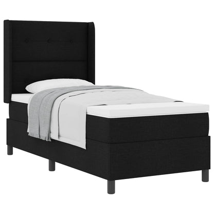 Letto a molle con cuscino Nero 200 x 100 cm Tessuto | homemem39
