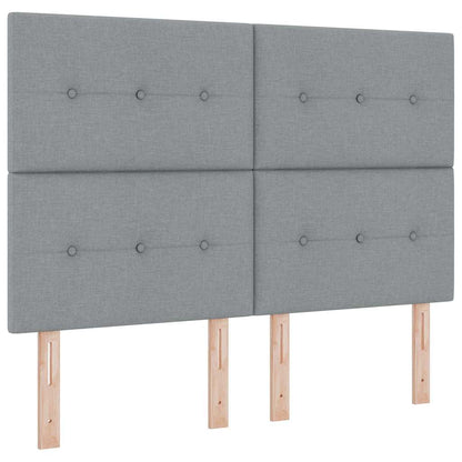Letto a molle con cuscino Grigio chiaro 190 x 140 cm Tessuto | homemem39