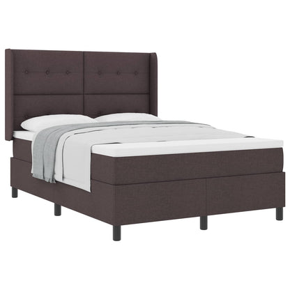 Letto a molle con cuscino Marrone Scuro 190 x 140 cm Tessuto | homemem39