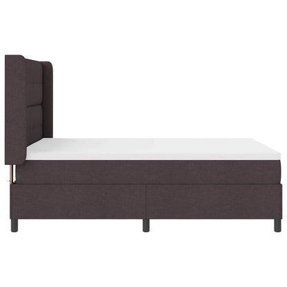 Letto a molle con cuscino Marrone Scuro 190 x 140 cm Tessuto | homemem39