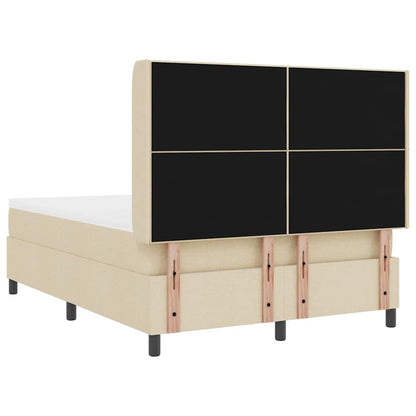 Letto a molle con cuscino Crema 190 x 140 cm Tessuto | homemem39