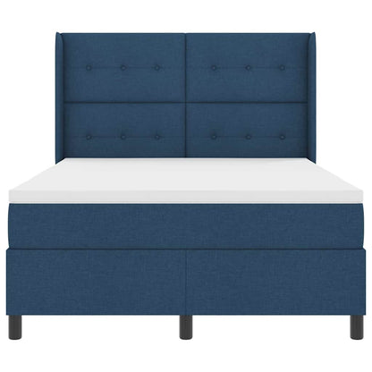 Letto a molle con materasso Blu 140 x 190 cm Tessuto