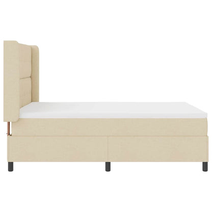 Letto a molle con cuscino Crema 200 x 140 cm Tessuto | homemem39