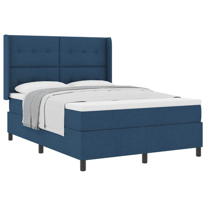 Letto a molle con cuscino con testiera Blu 200 x 140 cm Tessuto | homemem39