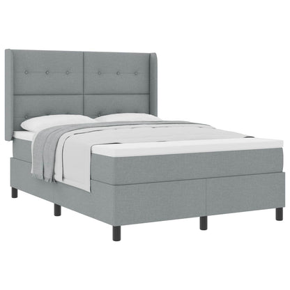 Letto a molle con cuscino Grigio chiaro 200 x 160 cm Tessuto | homemem39