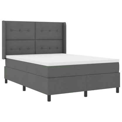 Letto a molle con materasso Grigio scuro 160 x 200 cm Tessuto