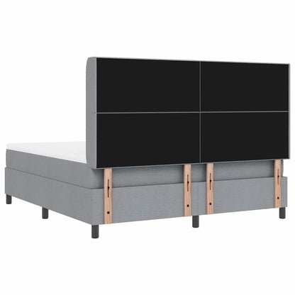 Letto a molle con cuscino Grigio chiaro 200 x 180 cm Tessuto | homemem39