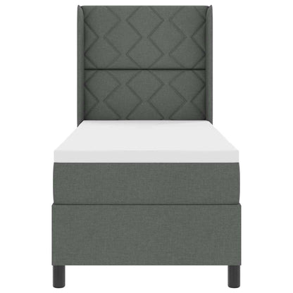 Letto a molle con cuscino Grigio scuro 200 x 80 cm Tessuto | homemem39