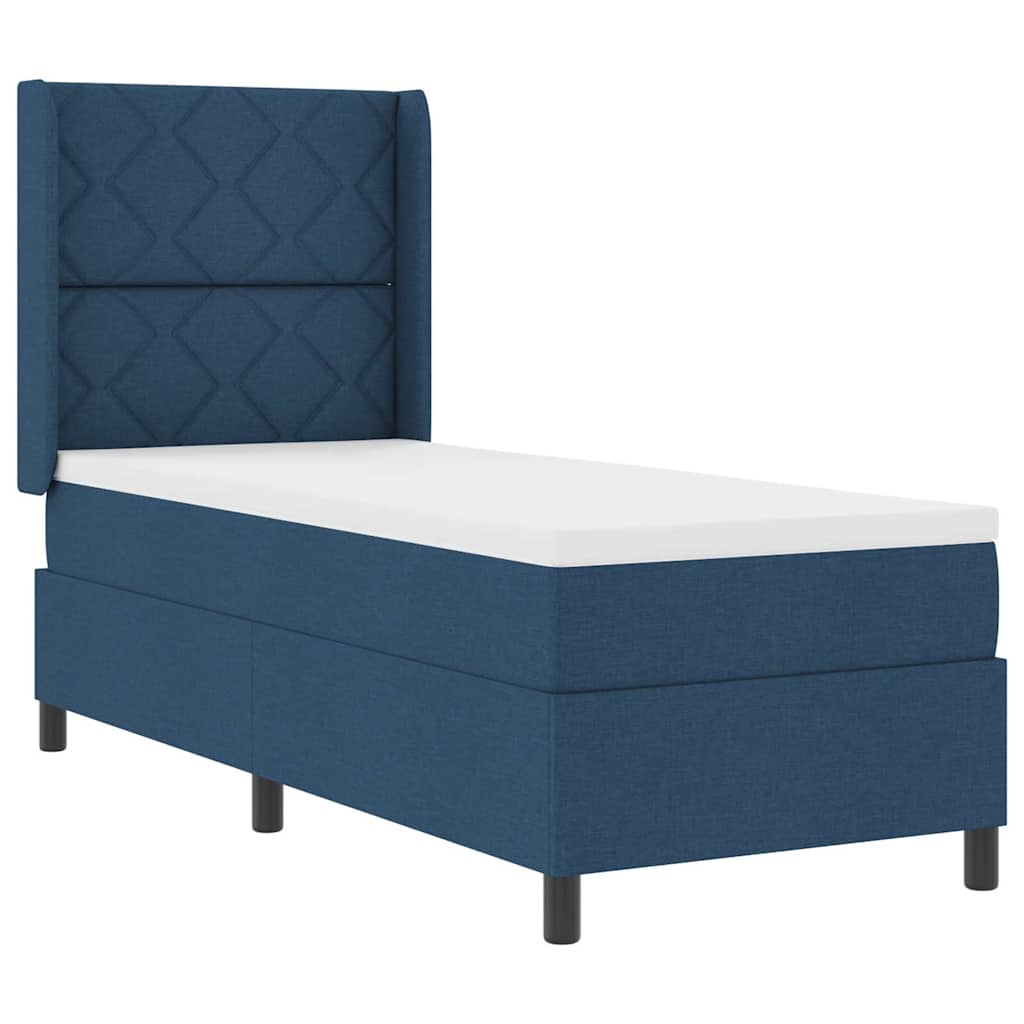 Letto a molle con cuscino con testiera Blu 200 x 80 cm Tessuto | homemem39