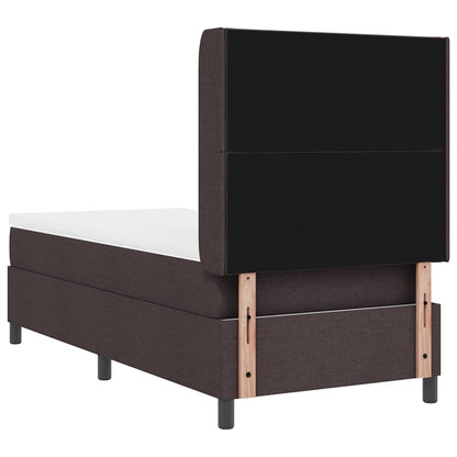 Letto a molle con cuscino Marrone Scuro 200 x 100 cm Tessuto | homemem39
