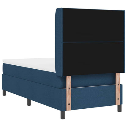 Letto a molle con testiera Blu 200 x 100 cm Tessuto | homemem39