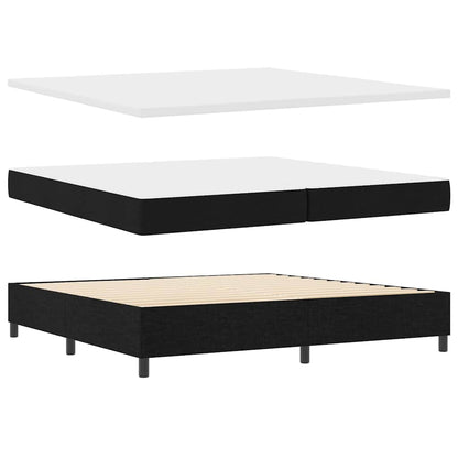 Letto a molle con cuscino Nero 200 x 200 cm Tessuto | homemem39