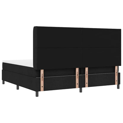 Letto a molle con cuscino Nero 200 x 200 cm Tessuto | homemem39