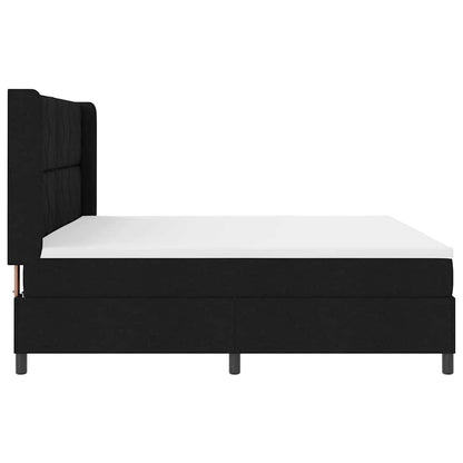 Letto a molle con cuscino Nero 200 x 200 cm Tessuto | homemem39