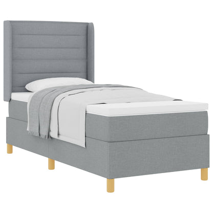Letto a molle con materasso Grigio chiaro 80 x 200 cm Tessuto | homemem39
