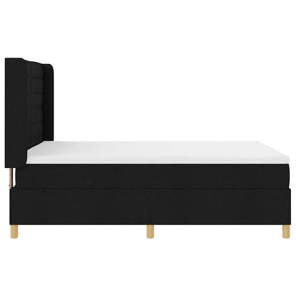 Letto a molle con materasso Nero 140 x 190 cm Tessuto | homemem39