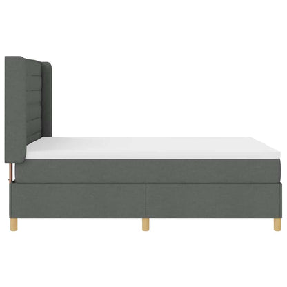 Letto a molle con materasso Grigio scuro 140 x 200 cm Tessuto | homemem39