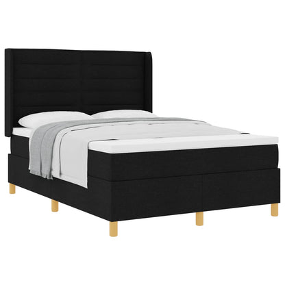 Letto a molle con materasso Nero 140 x 200 cm Tessuto | homemem39