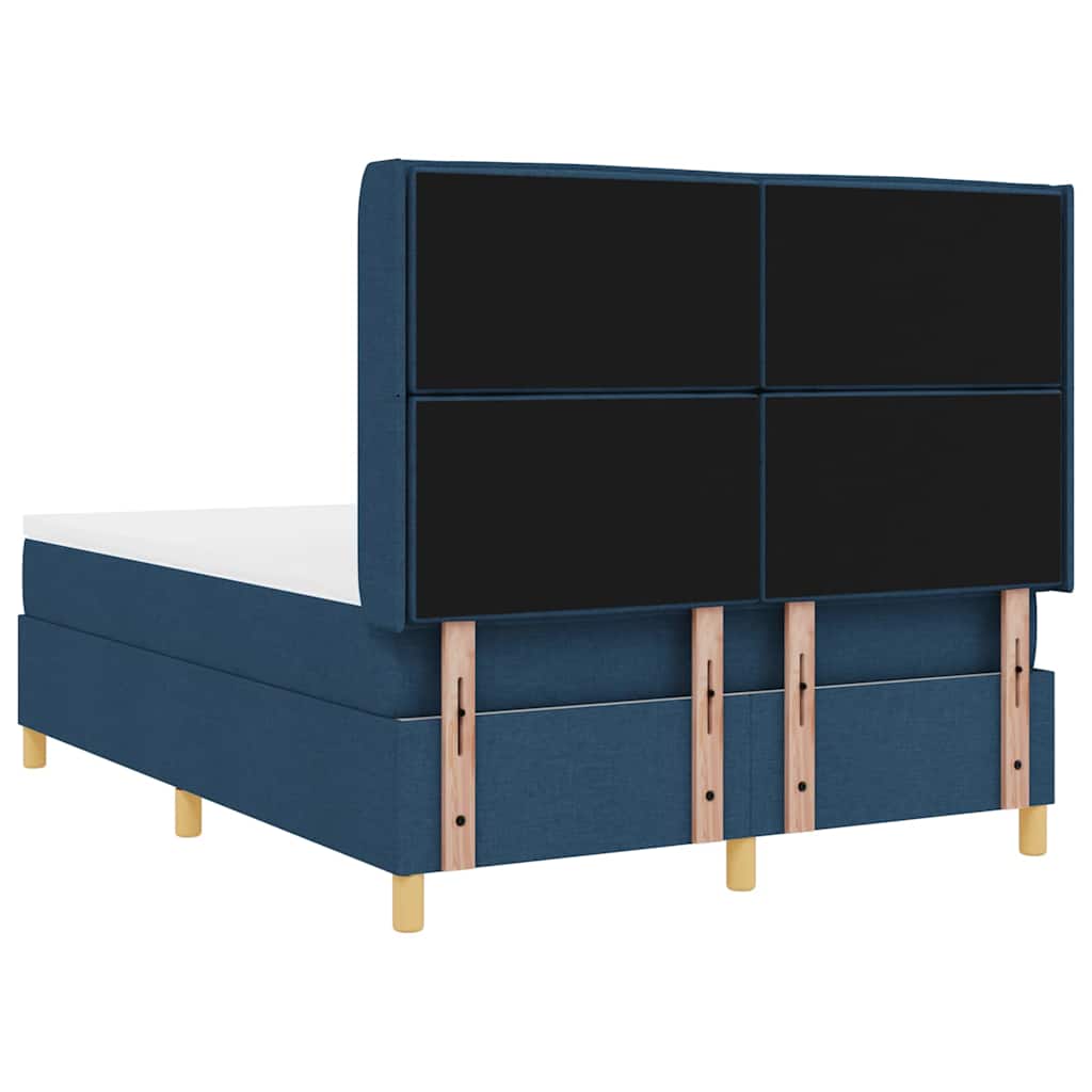 Letto a molle con materasso Blu 140 x 200 cm Tessuto | homemem39