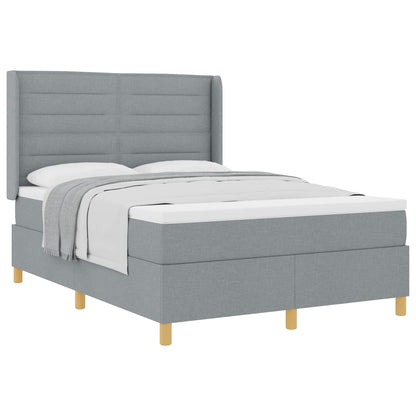 Letto a molle con materasso Grigio chiaro 160 x 200 cm Tessuto | homemem39