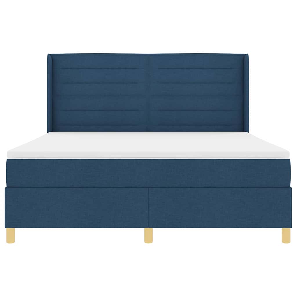 Letto a molle con materasso Blu 180 x 200 cm Tessuto | homemem39
