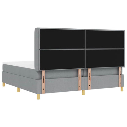 Letto a molle con materasso Grigio chiaro 200 x 200 cm Tessuto | homemem39