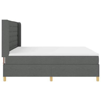 Letto a molle con materasso Grigio scuro 200 x 200 cm Tessuto | homemem39