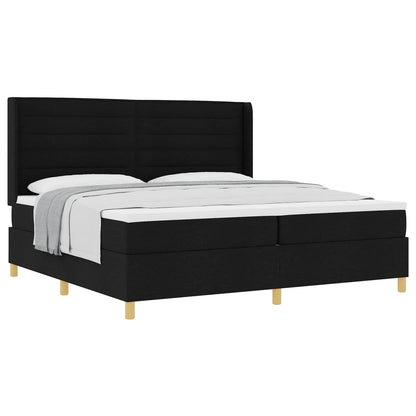 Letto a molle con materasso Nero 200 x 200 cm Tessuto | homemem39