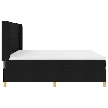 Letto a molle con materasso Nero 200 x 200 cm Tessuto | homemem39