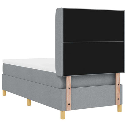 Letto a molle con testiera Grigio chiaro 90 x 200 cm Tessuto | homemem39