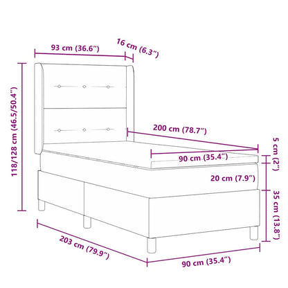 Letto a molle con cuscino Talpa 90 x 200 cm Tessuto | homemem39