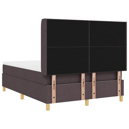 Letto a molle con testiera Marrone Scuro 140 x 190 cm Tessuto | homemem39
