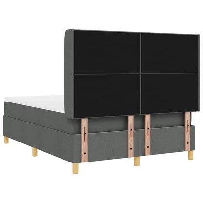 Letto a molle con materasso Grigio scuro 160 x 200 cm Tessuto