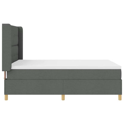 Letto a molle con materasso Grigio scuro 160 x 200 cm Tessuto