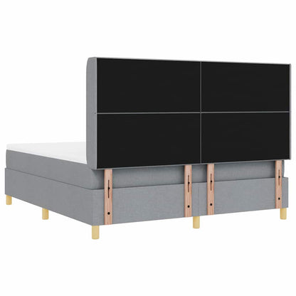 Letto a molle con materasso Grigio chiaro 180 x 200 cm Tessuto