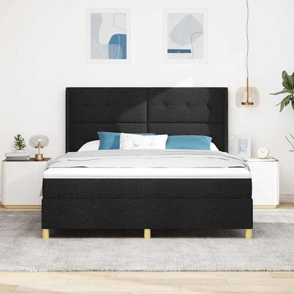 Letto a molle con testiera Nero 180 x 200 cm Tessuto | homemem39