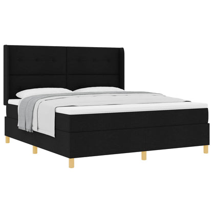 Letto a molle con testiera Nero 180 x 200 cm Tessuto | homemem39
