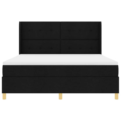Letto a molle con testiera Nero 180 x 200 cm Tessuto | homemem39