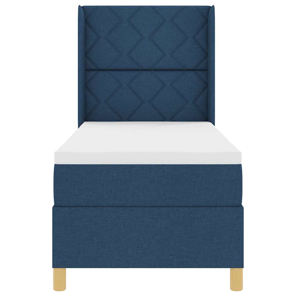 Letto a molle con testiera Blu 80 x 200 cm Tessuto | homemem39