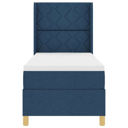 Letto a molle con testiera Blu 80 x 200 cm Tessuto | homemem39