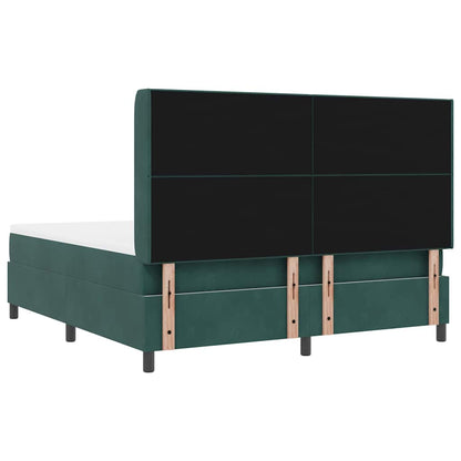 Letto a molle con testiera Verde Scuro 180 x 200 cm Velluto | homemem39