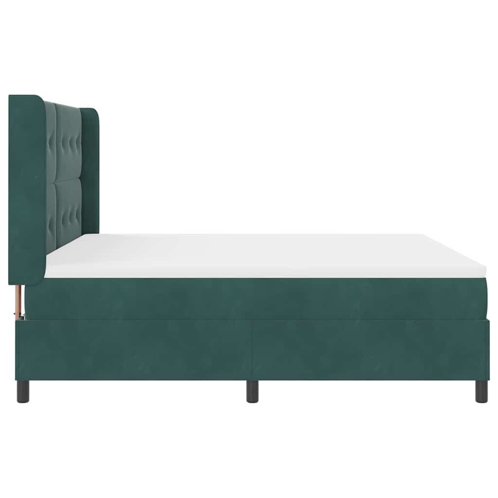 Letto a molle con testiera Verde Scuro 180 x 200 cm Velluto | homemem39