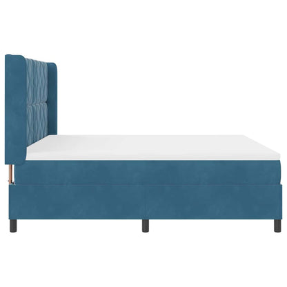 Letto a molle con testiera Blu 180 x 200 cm Velluto | homemem39