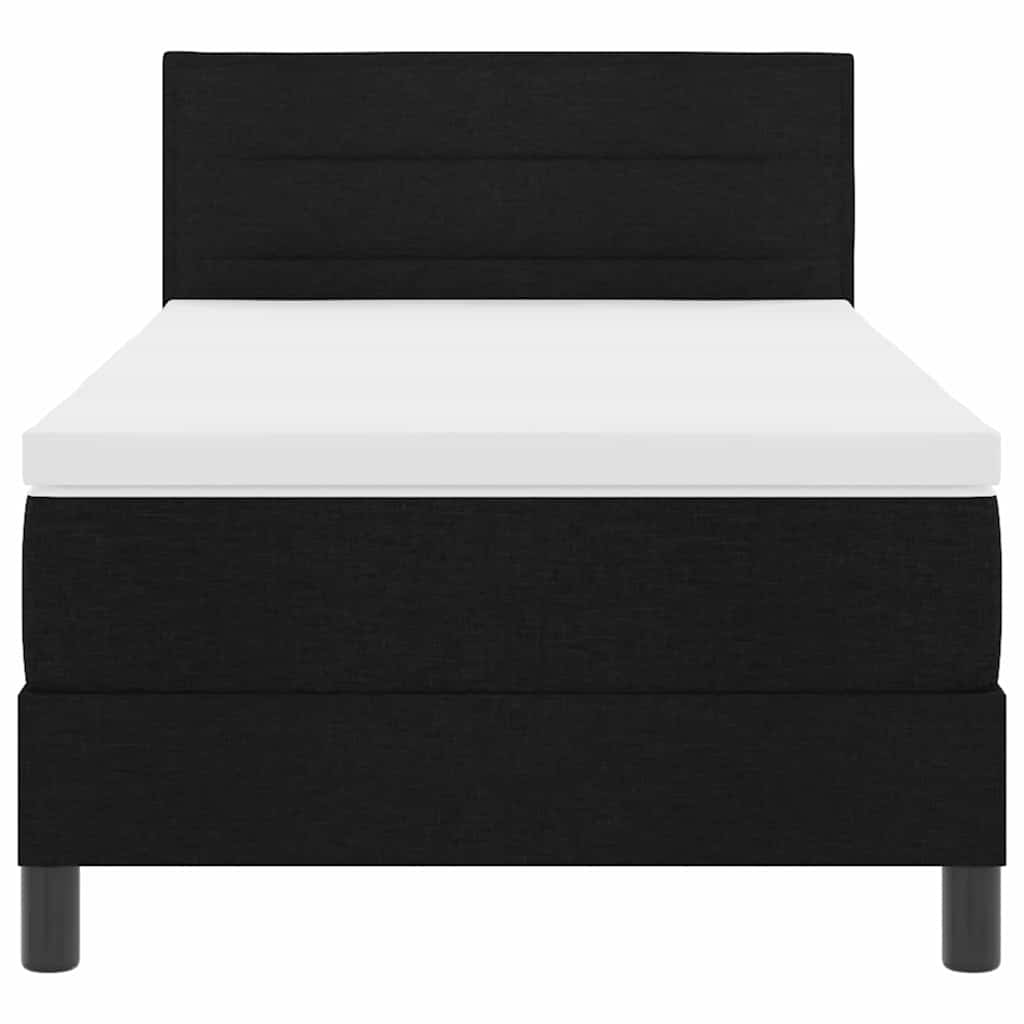 Letto a molle con materasso con led Nero 90 x 190 cm Tessuto | homemem39