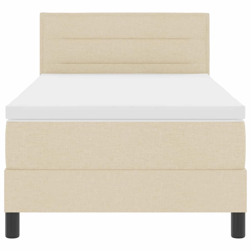 Letto a molle con materasso con led Crema 90 x 200 cm Tessuto | homemem39